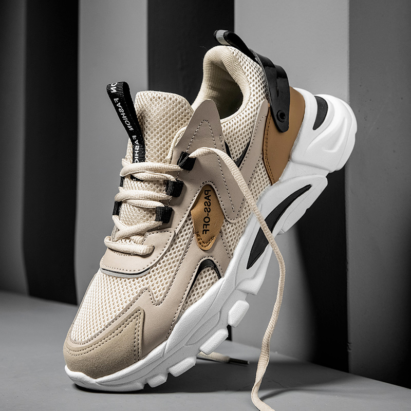 

Summer Womens Men Running Shoes Casual Students Outdoor Sports Sneakers Black Beige Grey Size 39-44 Code 65-727