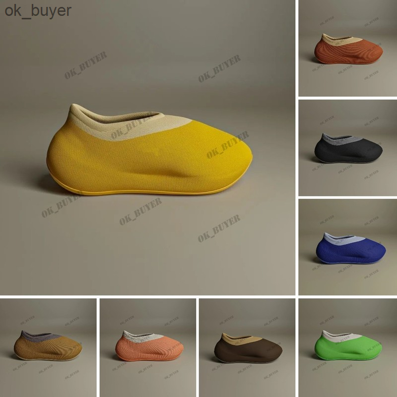 

New Knit RNR Runner boot Stone Carbon men women running shoes slip on breathable trainers Sulfur yellow Brown Khaki fashion sneakers outdoor sports size 36-48, Shoe box