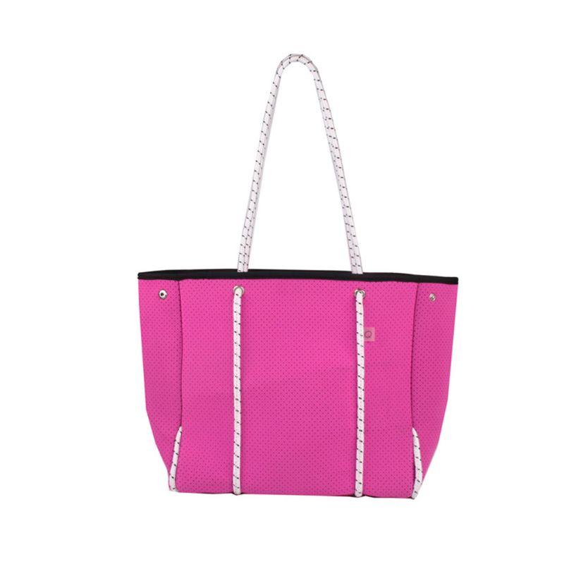 

Evening Bags Women Neoprene Casual Tote Large Capacity Shopping Handbag Zipper Summer Beach Shoulder Bag D0UD