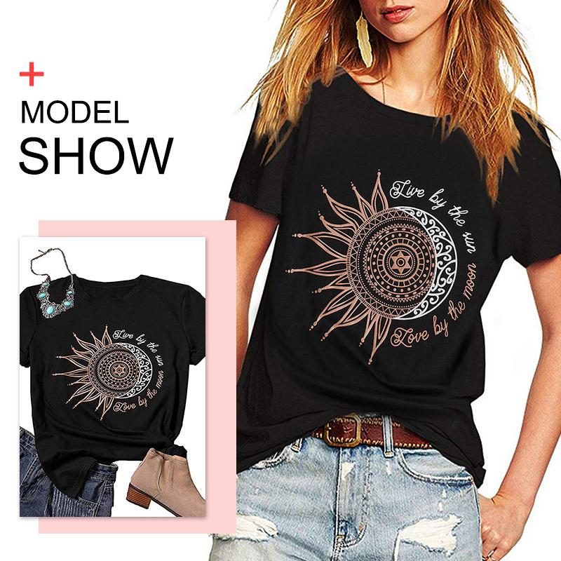 

Women's T-Shirt Casual Top Summer Funny Shirt Woman Tshirt Cotton Letter Printing Print Short Sleeves Shorts Sleeve T, Black
