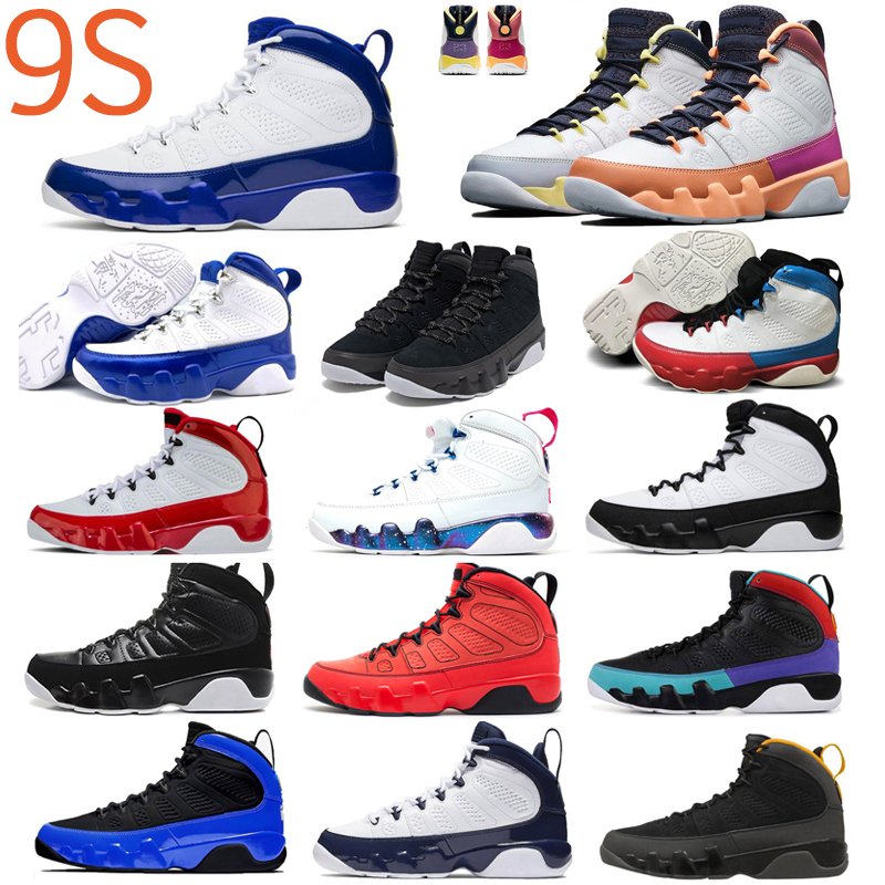 

Change The World Mens basketball shoes jumpman 9 jorden jordens 9s University Blue gold gym red Space Jam sport trainers sneakers 40-46, 1 black blue