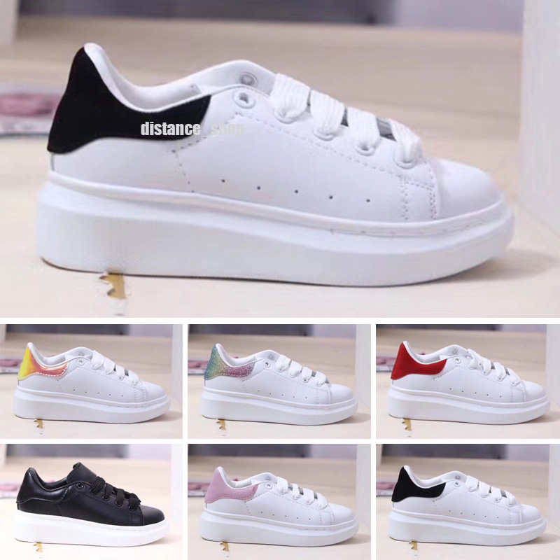 

2021 Designer Kids Shoes For Boys Girls Sneaker ander Thick Bottom White Black Red Boby Toddler Casual Sneakers Size 24-35, Color 4