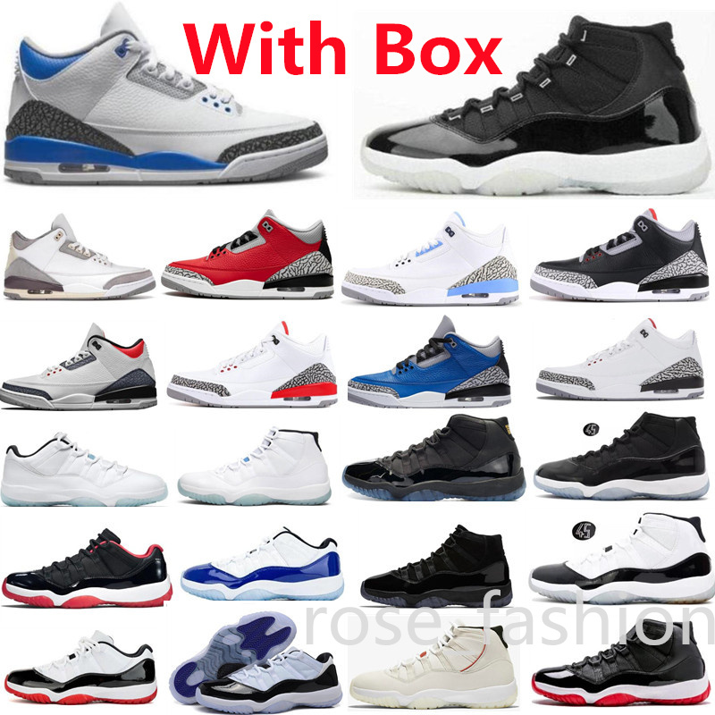 

With Box Racer Blue UNC 11 Jubilee Basketball shoes 11s Low Legend Bred Gamma red fire Black Cat University Race Metallic Orange Cool Grey Mens Sneakers