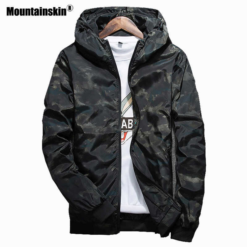 

Mountainskin Spring Men's Casual Jackets Fashion Camouflage Outerwear Men's Coats Male Bomber Jackets Mens Brand Clothing SA404 X0621, Black