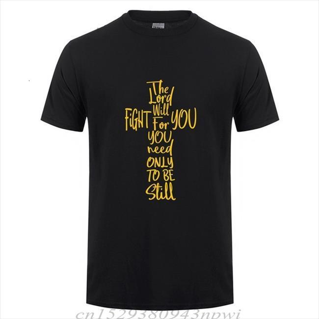 

The Lord Will Fight You Men T Shirt Need To Be Still Male Short Sleeve Funny Christian Jesus Shirts, Color13