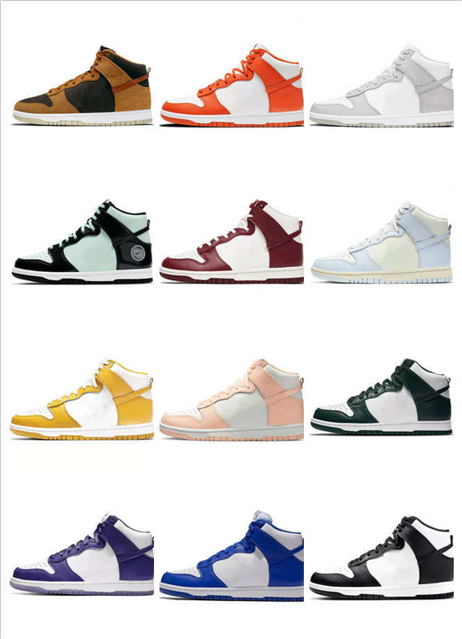 

2021 Dunk High Skateboard Shoes Orange Blaze Spartan Barely Green Dark Sulfur Crimson Tint Football Vast Grey Curry Team Red Varsity Purple, Black