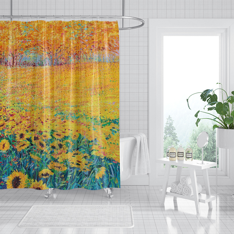 

flower sea animated character pattern 3d printed shower curtain waterproof, antifouling, durable, fine workmanship