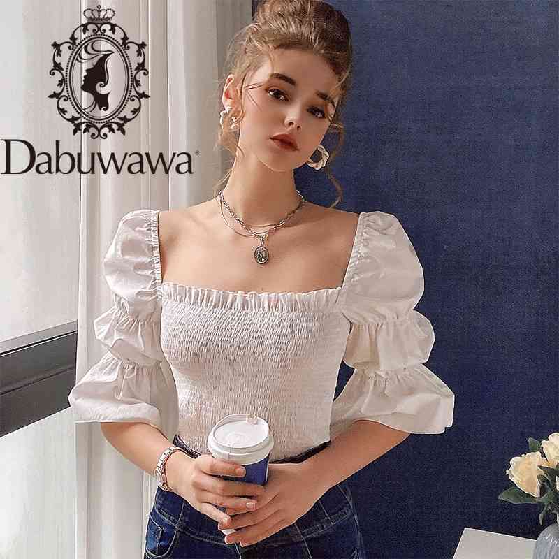 

Dabuwawa Vintage Women Blouses Shirt Elegant Ruffles Pleated Blouse Shirt Female Casual Spring Autumn Beach Holiday DO1AST010 210520, Red