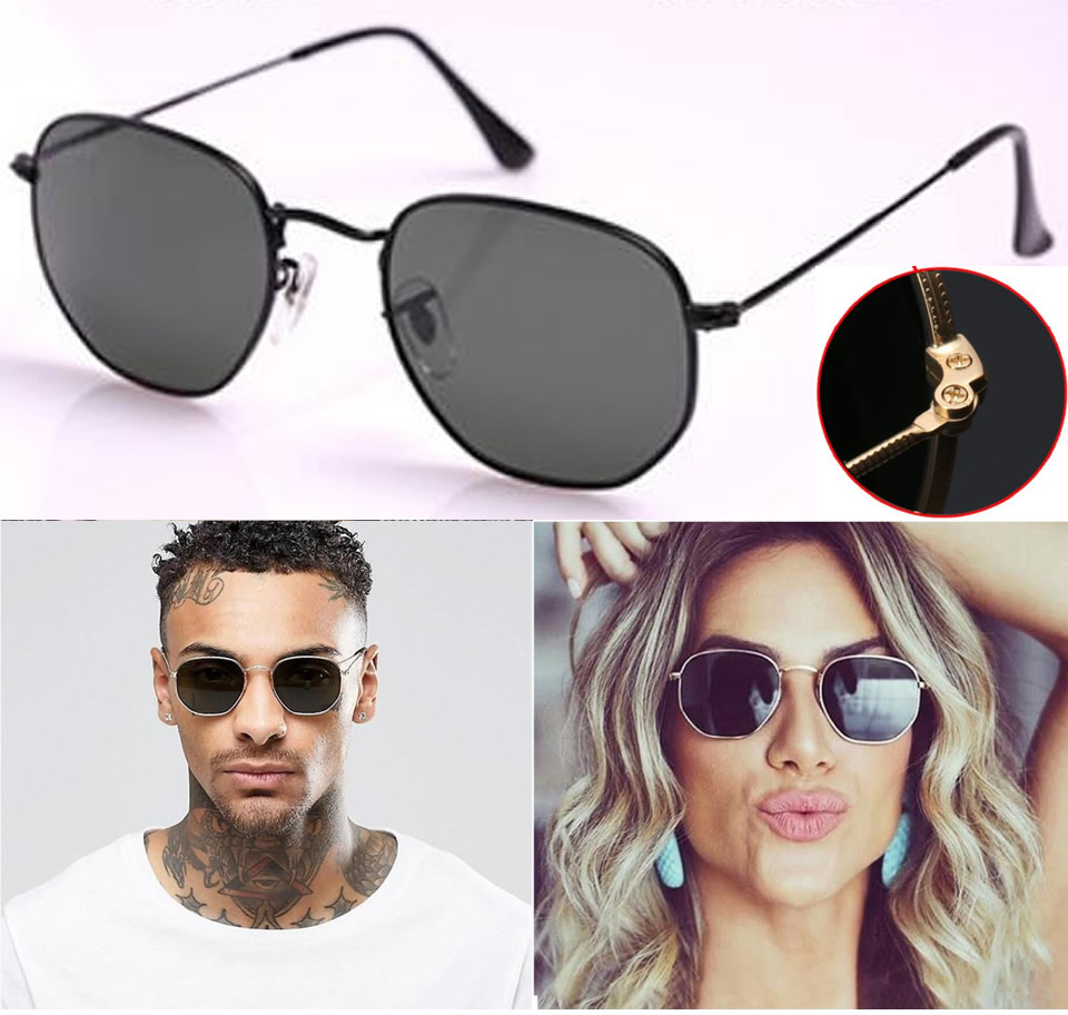 

Polarized Sunglasses For Mens Women UV400 Protection Eyeglass Hexagonal Three Five Four Eight Driving Outdoors Sports Riding Running Fashion Vintage Designers