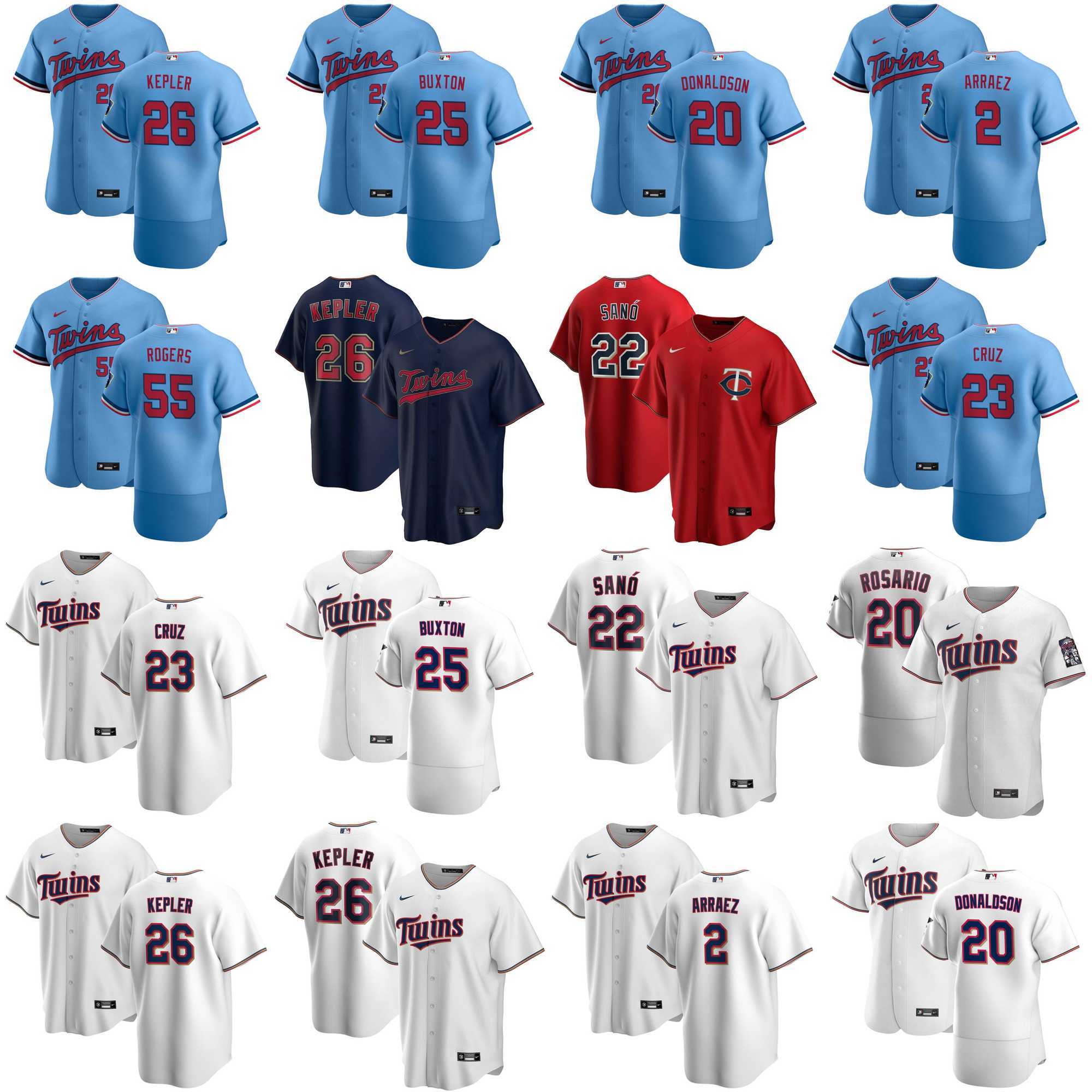 

Minnesota Twins Baseball Jerseys Josh Donaldson Jersey Max Kepler Miguel Sano Byron Buxton Nelson Cruz Taylor Rogers Luis Arraez Eddie Rosario Stitched, 26 max kepler