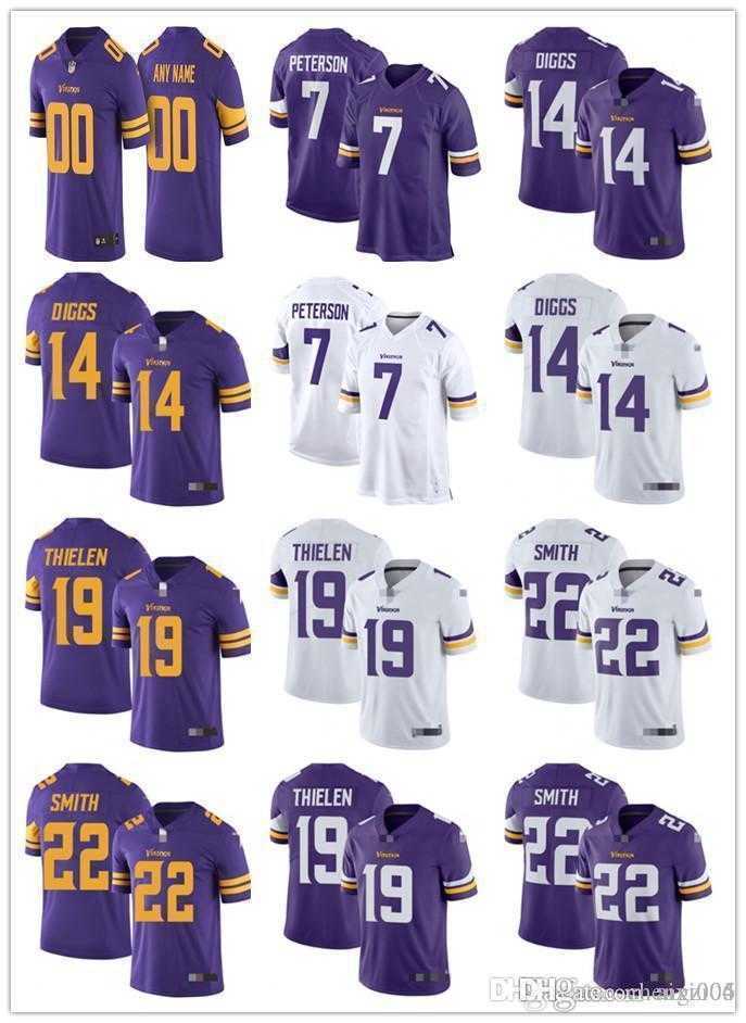 

Men Women Youth Minnesota''Vikings''7 Patrick Peterson 19 Adam Thielen 14 Stefon Diggs 22 Harrison Smith Football Jersey, Black;red