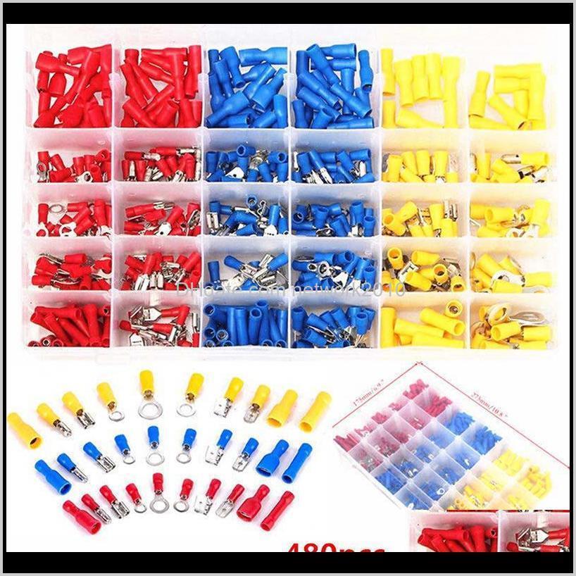 

& Terminals Wiring Crimp Connectors, Insulated Electrical Connectors Set Includes Ring Spade Butt Splice And Piggy Back 480Pcs Ctxhi Wme2F