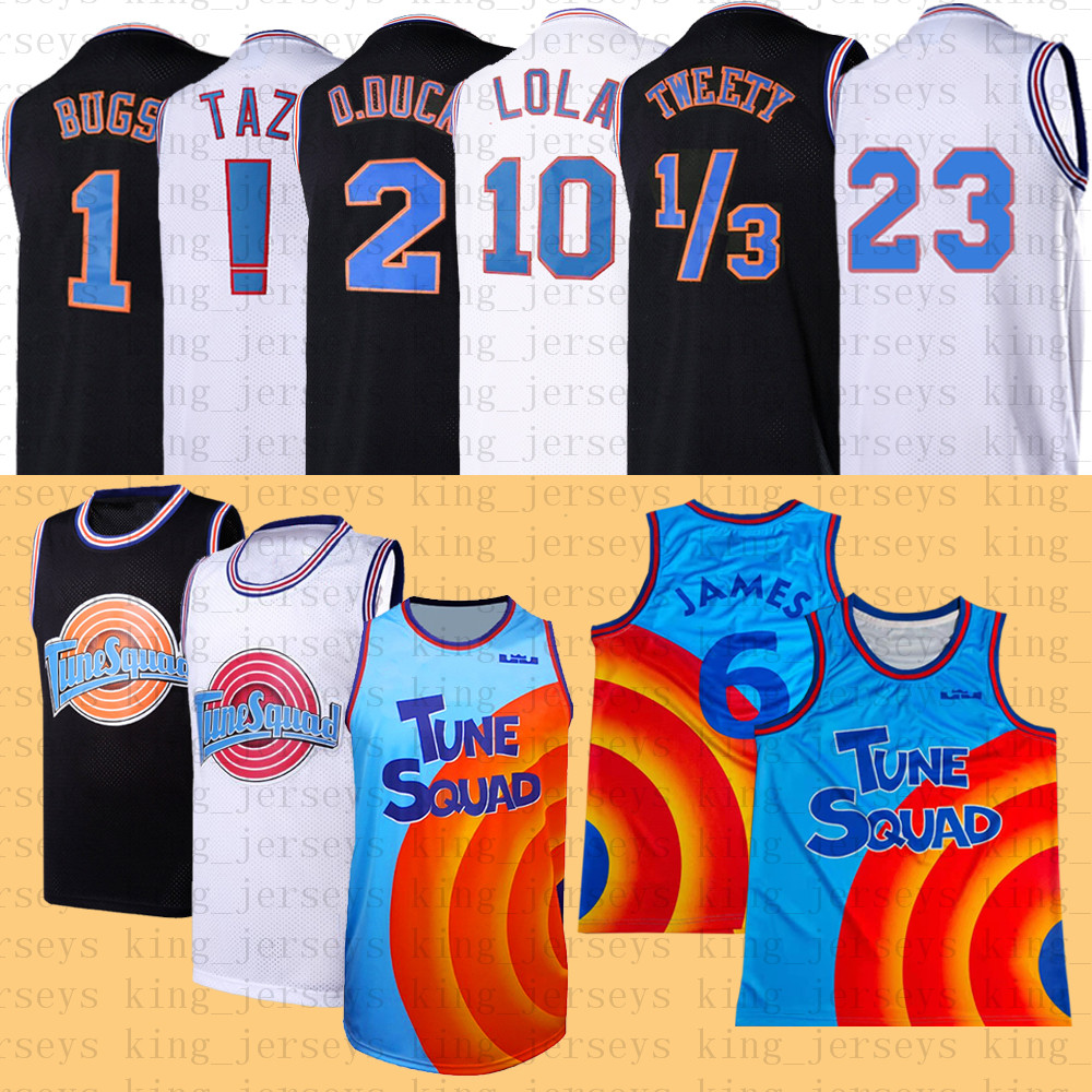 

Space Jam 2 Tunes squad Mens Movie James Jersey Bugs Bunny Michael D.DUCK ! Taz 1/3 Tweety 22 Bill Murray 10 Lola Basketball Jerseys x6, Men