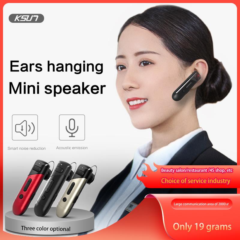 

Or 2 PCS Mini Walkie Talkie KSUN T-V35 UHF Two Way Radio Micro Wireless Bluetooth Earhook Intercom For El Catering Service