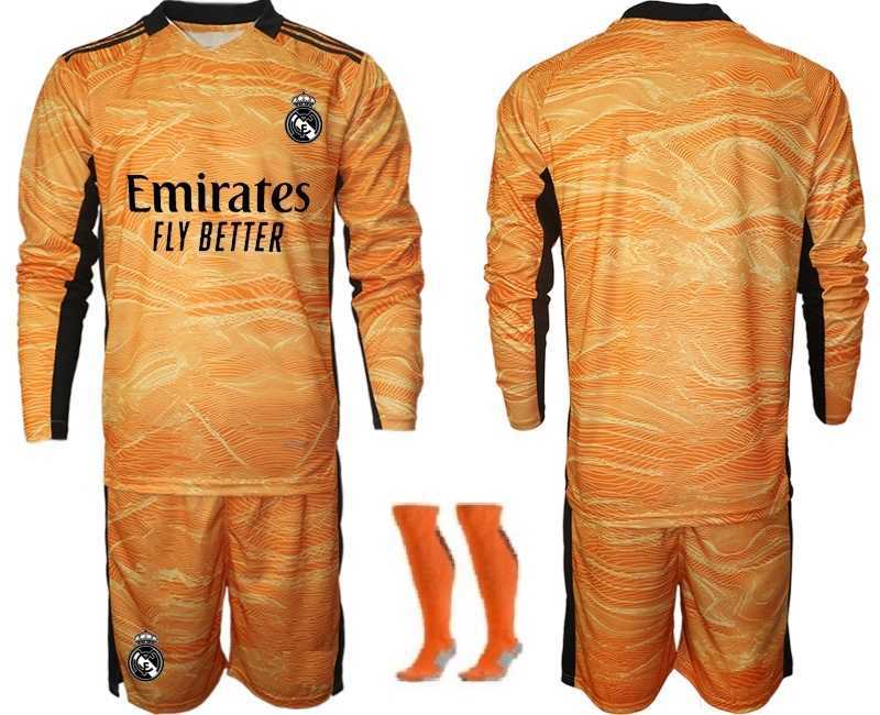 

adult Men kids kit youth Real Madrid Soccer Jerseys Long sleeve Goalkeeper kits 21 22 #1 COURTOIS GK Football shirt #13 LUNIN, Black