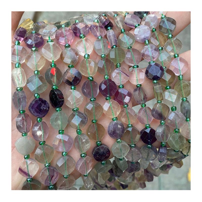 

Other 10mm Faceted Natural Stone Near Round Shape Green Fluorite Beads Loose Strand Gemstone Diy Bracelet For Jewelry Making