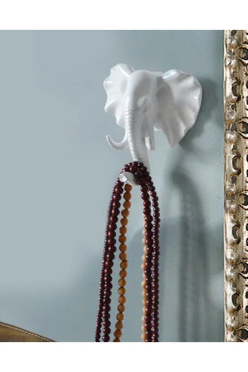 

Decorative Objects & Figurines Coat Rack Elephant Head Figure Key Chain Home Decoration Accessories Model Statues Creative Living Room Decor