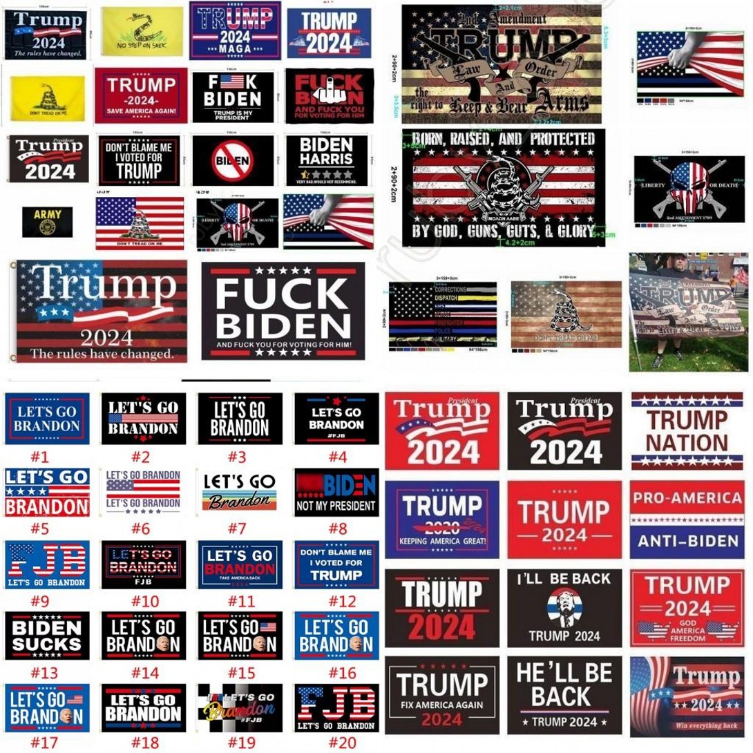

DHL Shipping! 180 Designs Direct Factory 3x5 Ft 90*150cm Flags Lets Go Brandon Save America Again Trump Flag For 2024 President Election U.S. ensign Stock Hot