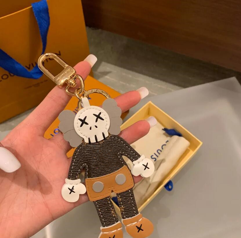 

Tide brand doll key wallet men classic letter printing cars keys pendant luxury designer bag pendants car keychain couple accessories, Red;blue