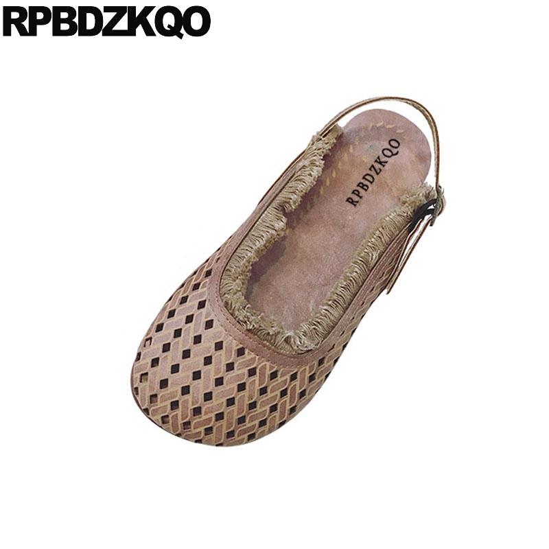 

Ladies 2021 Slip On Closed Toe Women Sandals Flat Summer Mules Female Shoes Comfortable Strap Holiday Korean Designer Beige, Black