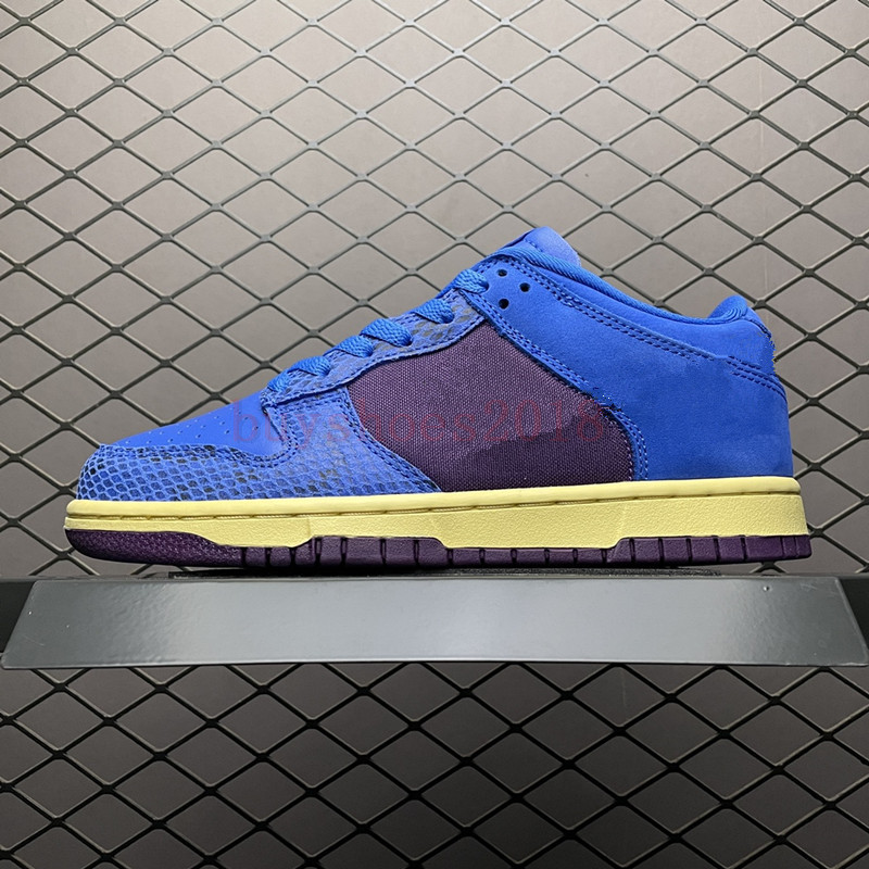 

2021 Undefeated x Dunk Low SP Pack Skateboard Shoes Og Snake Pattern Royal Blue Purple White Outdoor Jogging Sneakers Size 36-45, Pay for extra box