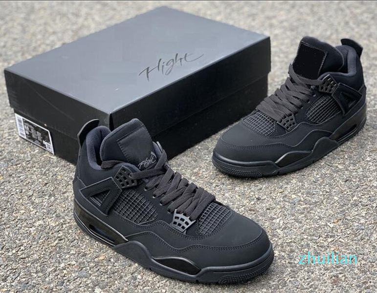 

4 Black Cat 4s High Quality Version SE Neon 4s UNC Men Basketball shoes Size 40-47 Sneakers