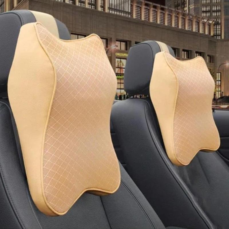 Coussins de siège en coton à mémoire de forme, appui-tête de voiture, repose-tête, coussin de sommeil, coussin respirant, élastique et doux