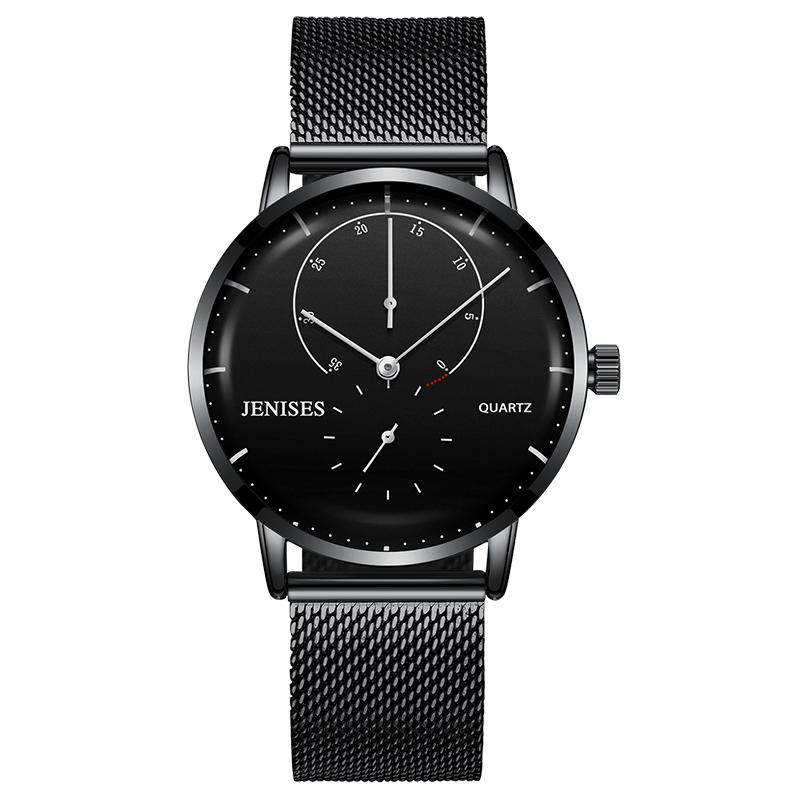 

Wristwatches JENISES 8008 Men Luxury Quartz 30M Water Resistant Outdoor Simple Business Male Watch, Black black