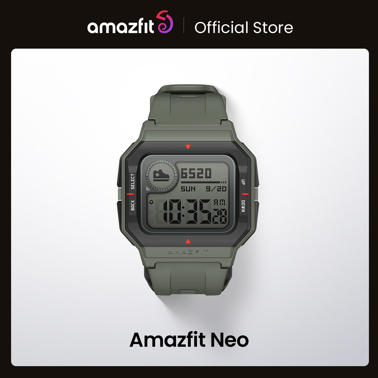 

Amazfit Neo Smart Watch 28 Days Battery Life Smartwatch 3 Sports Modes 5ATM Pai Health Assistant For Android IOS Phone, Black