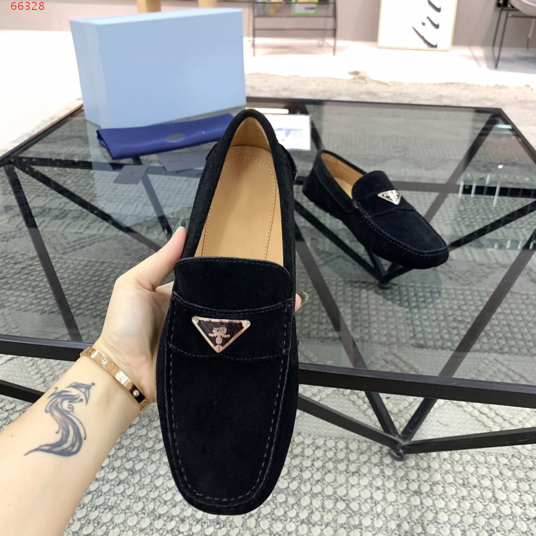 

men dress shoes loafers sneakers velvet Leather Suede square toes triangle desinge driving shoes, Picture color