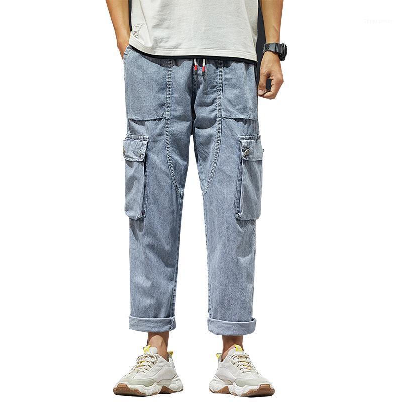 

Men's Blue Jeans 2022 Spring Summer Autumn Solid Color Wild Loose Long Young Personality Fashion Trend Trousers