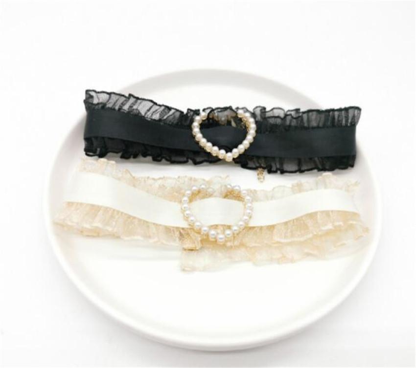 

Chokers Sweet Maid Women Lace Heart Choker Daily Necklace Jewerly D931