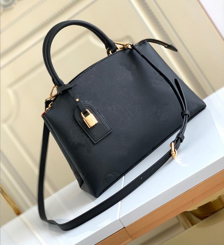 

Genuine Leather Bag Women Fashion Handbags Designers Embossing Shoulder Messenger Bags Purse Female Classic Handbag Tote Women Satchel M45811 34cm, L 6