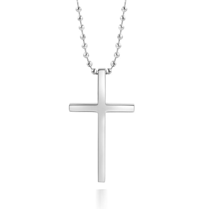 

Monla Mens Cross Pendant Necklace Stainless Steel Link Chain Statement Jewelry Chokers