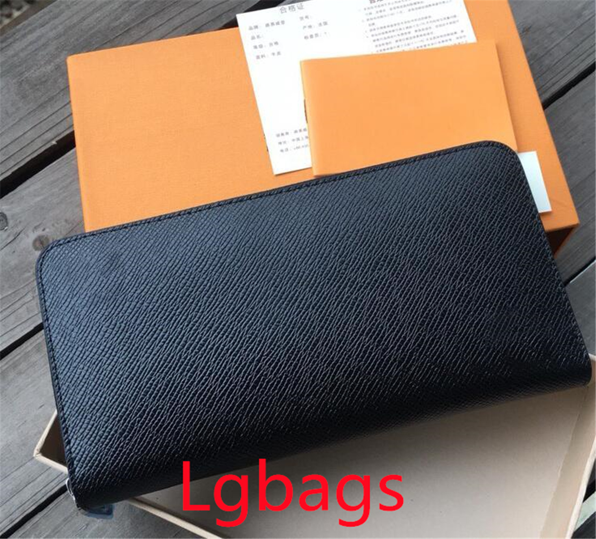 

High Quality Luxury Designer Unisex Business Wallets Luxury Women Hand Bag Men Formal Wallet Fashion Classic Black Purse Wallet With Box DustBag