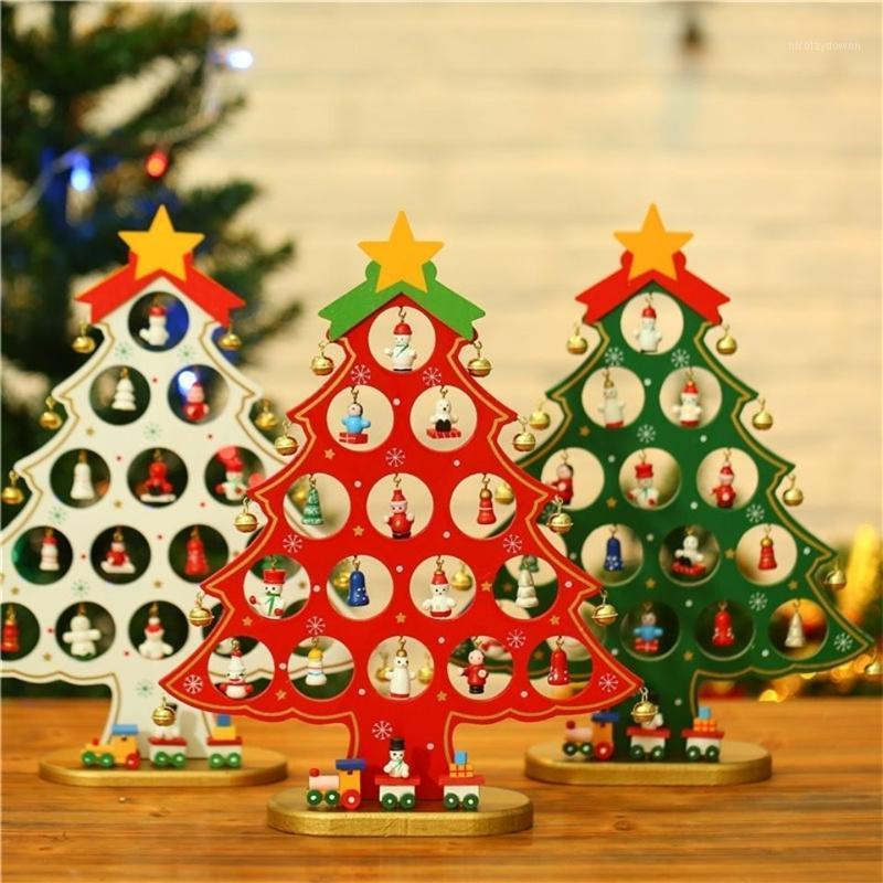

Christmas Decorations 1Pcs Creative DIY Wooden Tree Window Shop Mall Desktop Display Props Ornament Holiday Gifts