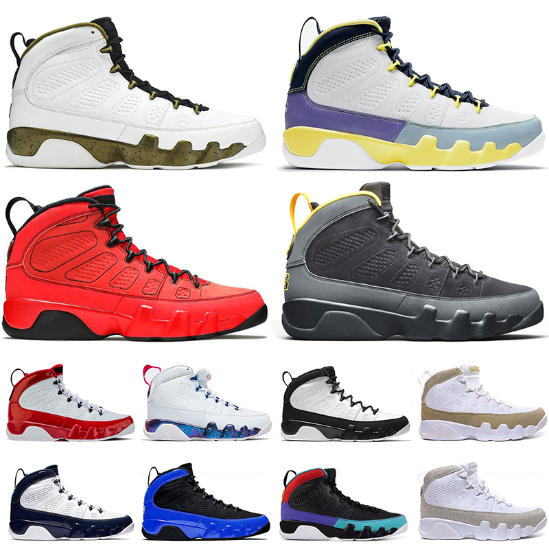 

2022 Top Fashion Jumpman 9 Mens Basketball Shoes 9s Motorboat Jones University Blue Gold Reflective Change The World Gym Red Trainers Sneakers Size 47, Color#21 black white