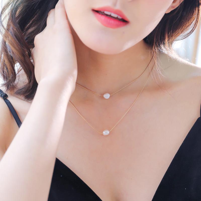 

Pendant Necklaces 2021 Style Natural Freshwater Pearl Fashion Lady Multi-Layer Necklace Chrismas Love Gift