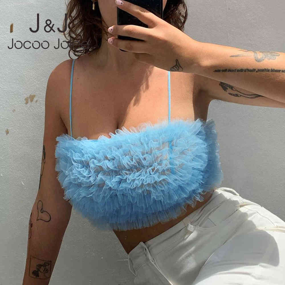 

Womens Sexy Spaghetti Strap Feather Crop Top Sleeveless Solid Color Mini Camisole Fluffy Plush Bralette Party Clubwear 210518, Blue