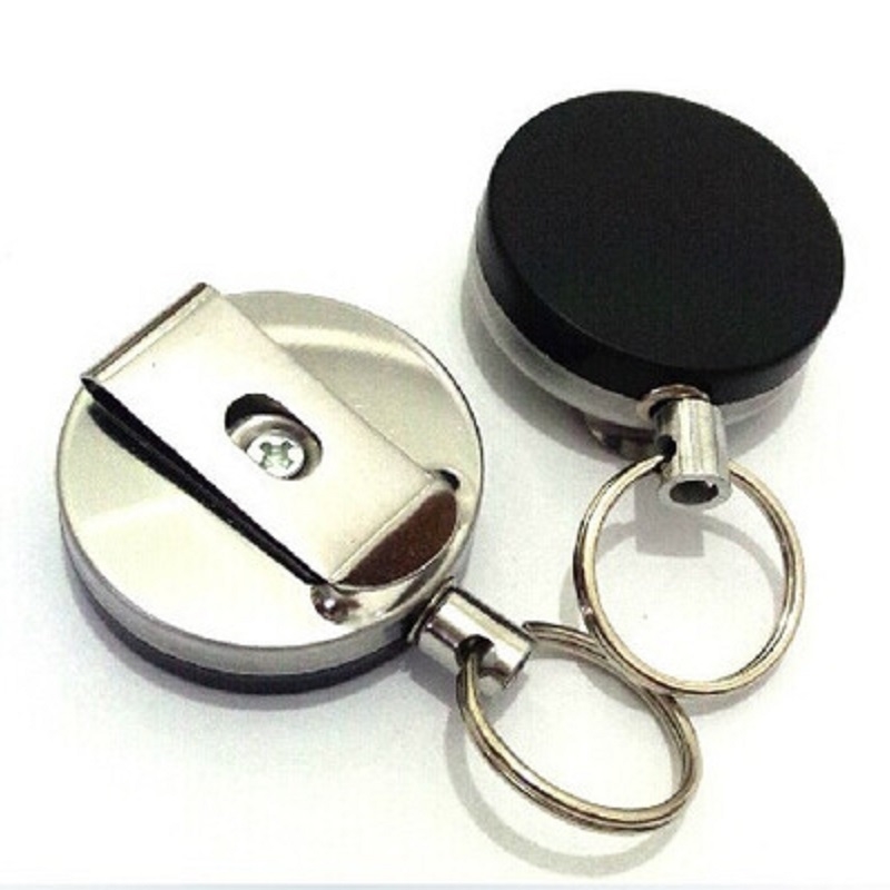 

Easy Pull Buckle Stainless Steel Keychain Wire Rope Recoil Retractable Alarm Anti Lost Anti-theft Stretch Key Chain Ring Accessories