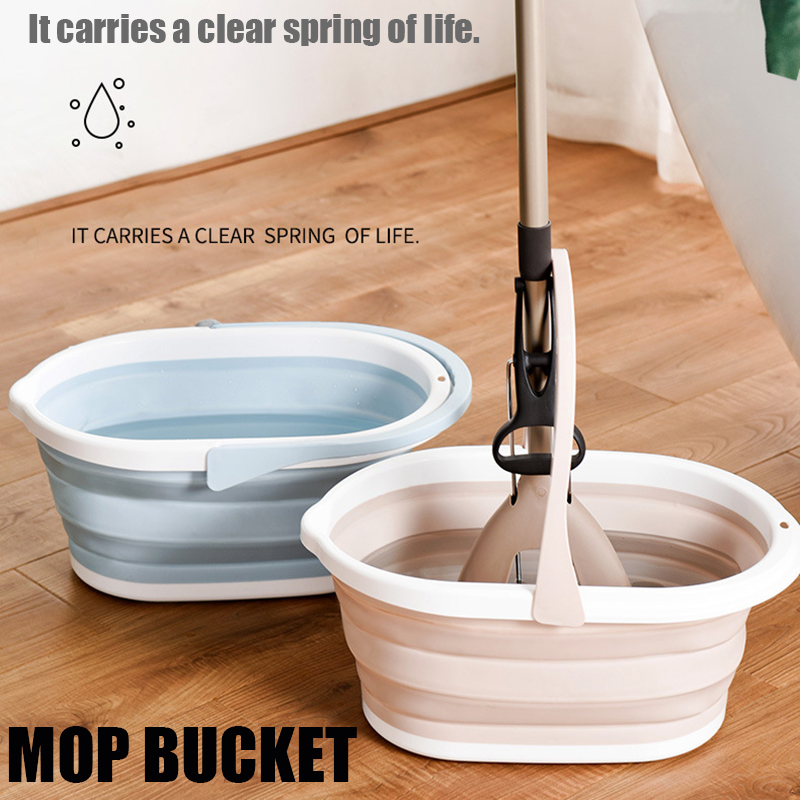 

Foding Pastic Mop Bucket Camping Wash Bucket With Hande Coapsibe Foor Mop Ceaning Fishing Car Wash Bucket Househod Too