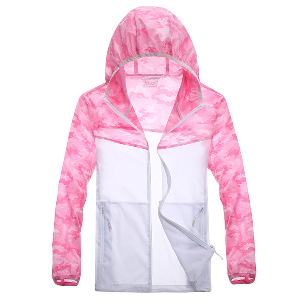 

Womens Outdoor Hiking Camping Fishing Breathable Loose Outwear Thin Quick Dry Jacket Female Lightweight Plus Size Rain Jackets Camouflage Clothing, Purple