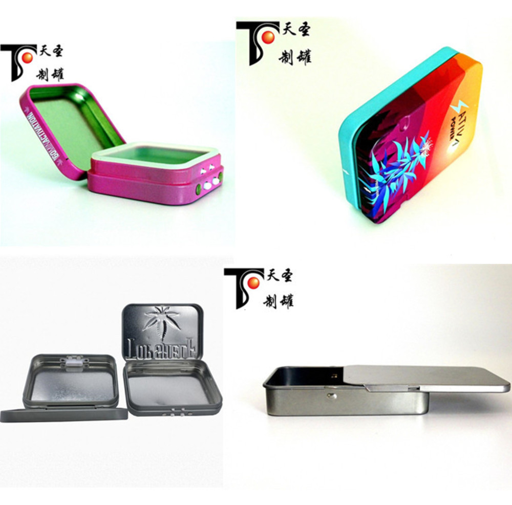 

Cigarette case Hemp packing to prevent children from opening the metal for medicine electronic cigarette hemp iron box with children's lock