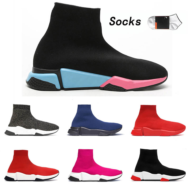 

2021 Top Athletic Socks Shoes Fashion Balenciagas Triple Black ALL White Red Paris Navy Platform Sneakers Lace Jogging Walking Outdoor Trainers Size 36-45, Color 1 36-40