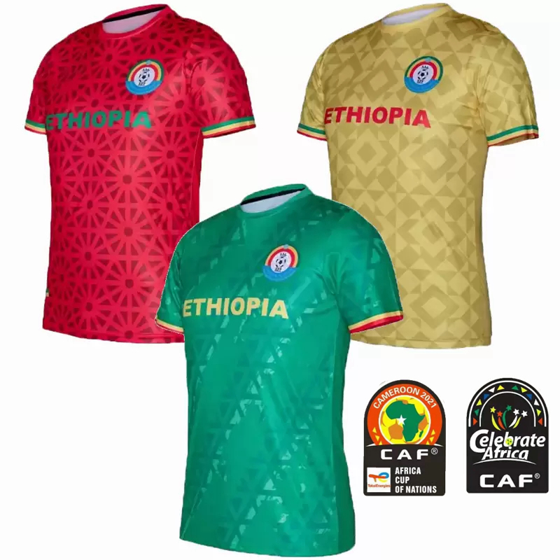 

2021 2022 Ethiopia Soccer Jerseys 21 22 national team home away football shirt, Black;yellow