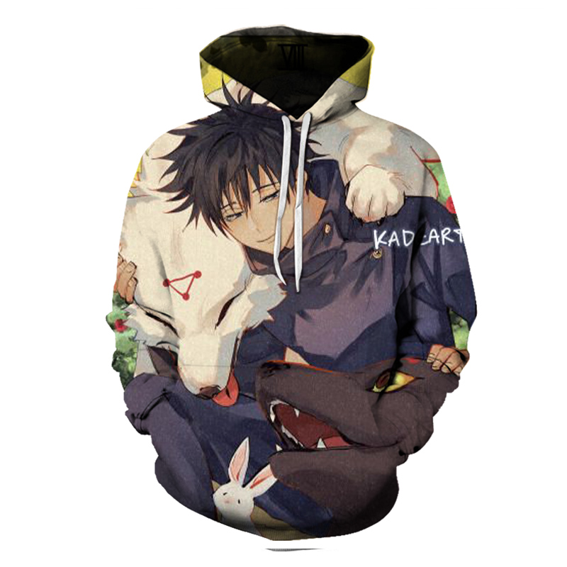 

Jujutsu Kaisen charm men is a 3D printed hoodie visual impact party top punk goth round neck high quality sweatshirt hoodie, Black