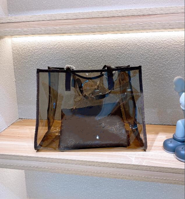 

Fashion Design Jelly Shoulder Bag Clear Transparent Bucket PVC Tote Handbag for Bags