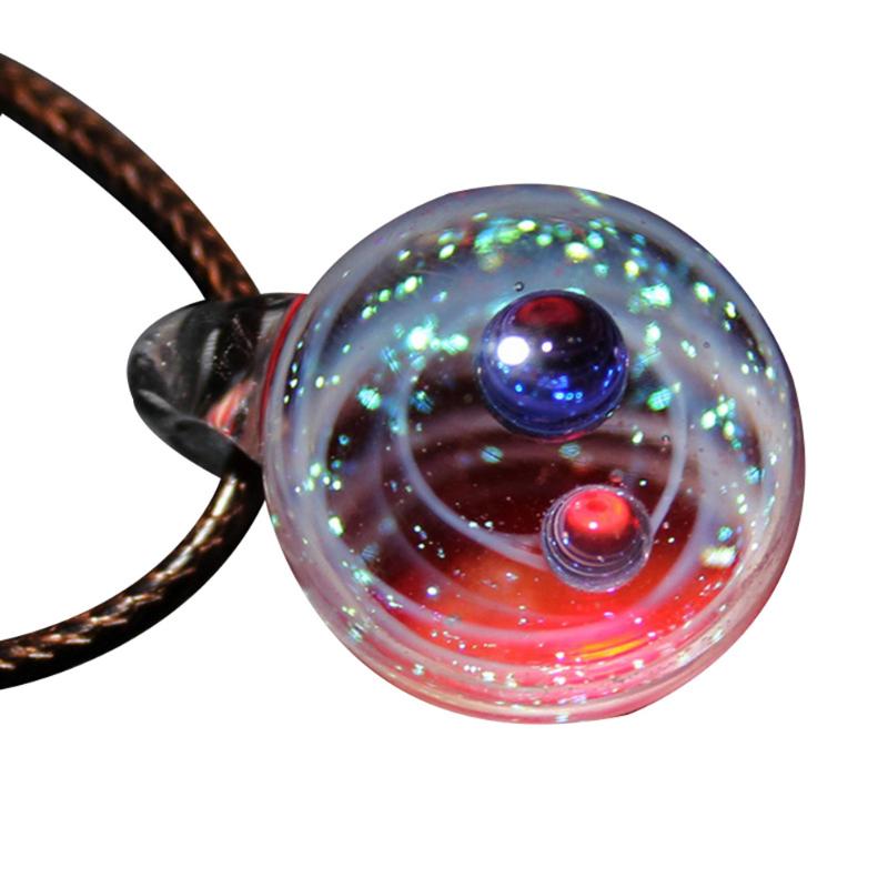 

Pendant Necklaces Ly Tiny Universe Crystal Necklace Galaxy Glass Ball Jewelry Gift CLA88