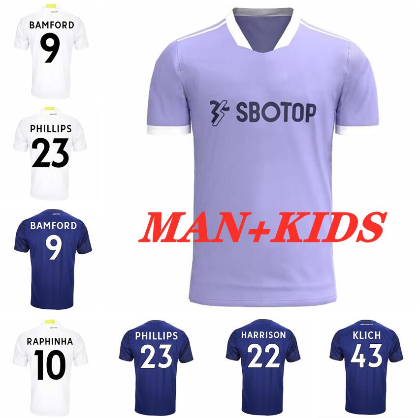 

21 22 leeds third soccer jerseys Fans player version 2021 2022 FIRPO JAMES HARRISON HERNANDEZ COSTA BAMFORD PHILLIPS RAPHINHA Men kids kits football shirt united TOP, Blue