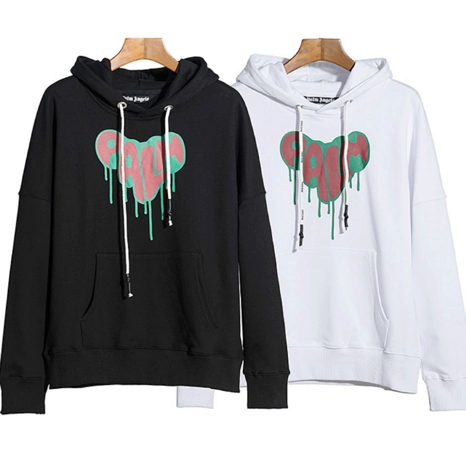 

Designer duds 21FW autumn winter PA palm sweater love graffiti printing couple' loose ins men' and women' top Angel Hoodie, 123456